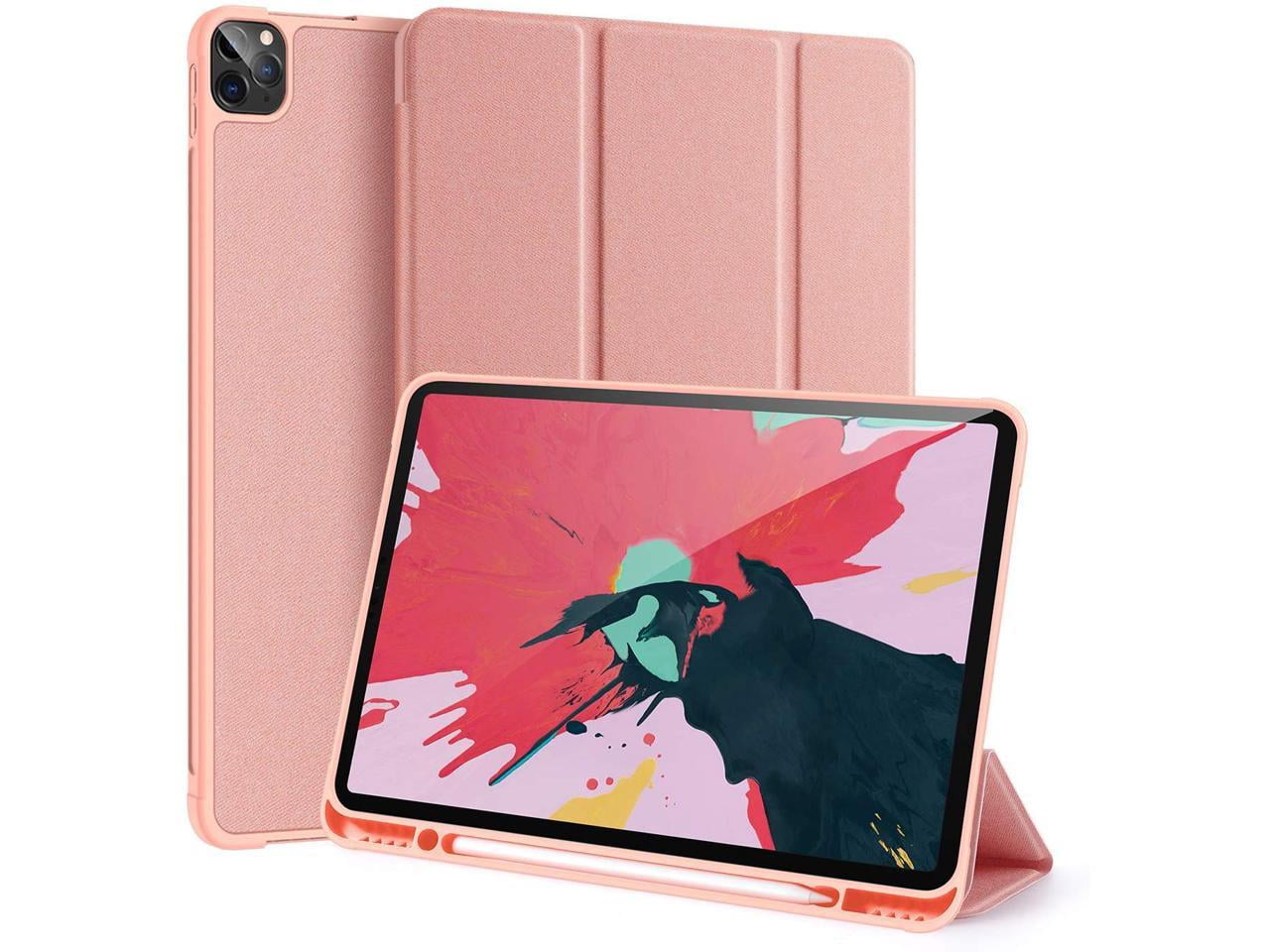 Slim Smart Case for iPad Pro 12.9 2022 2021 2020 6th 5th 4th Generation Support Apple Pencil Charging Soft TPU Protective Stand Cover