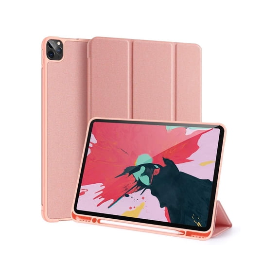 Slim Smart Case for iPad Pro 12.9 2022 2021 2020 6th 5th 4th Generation Support Apple Pencil Charging Soft TPU Protective Stand Cover