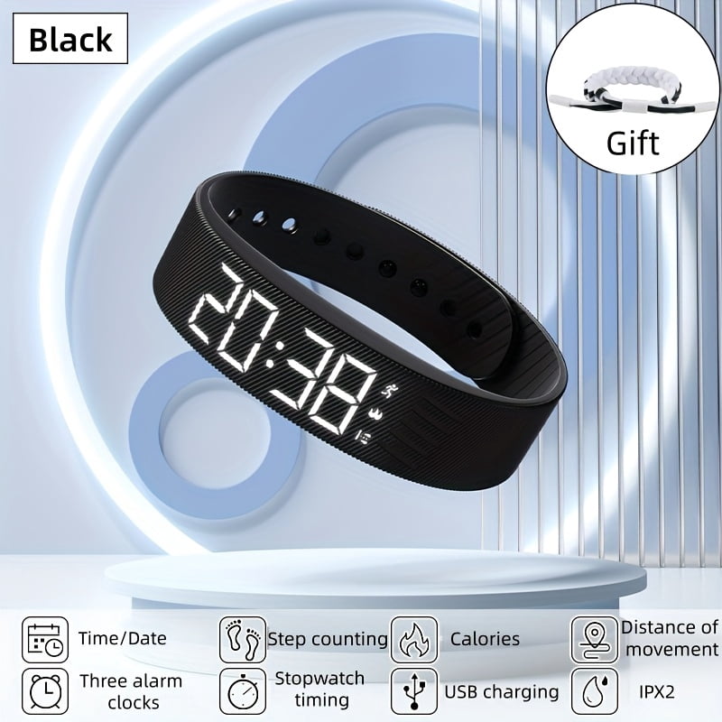 Slim Smart Fitness Watch with Step Tracker, Calorie Counter & Alarm ...