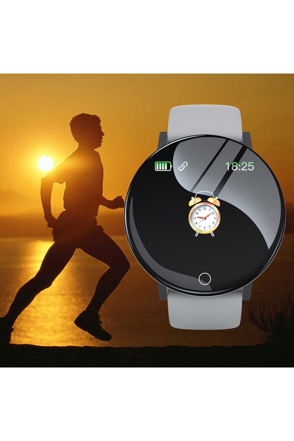 Slim Smart Watch for Men Women, Staron Fitness Tracker with .44 Inch Screen Customizable Dials, Waterproof Sports Watch for Android, Gray