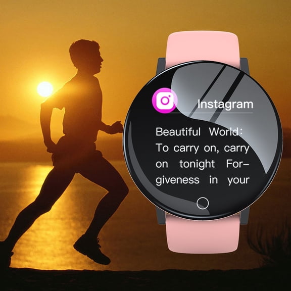 Slim Smart Watch for Men Women, Staron Fitness Tracker with .44 Inch Screen Customizable Dials, Waterproof Sports Watch for Android, Pink