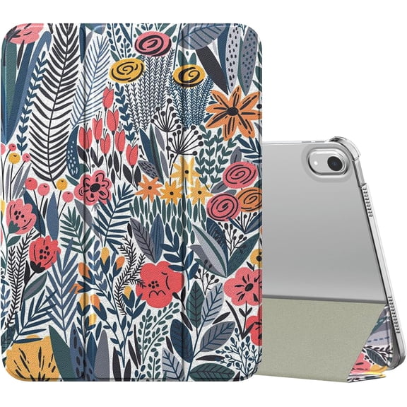 Slim Stand Case for iPad 11th Generation (A16) 11 Inch 2025 & iPad 10th Generation 10.9 Inch 2022, Hard PC Translucent Back Shell Smart Cover, Support Touch ID, Auto Wake & Sleep