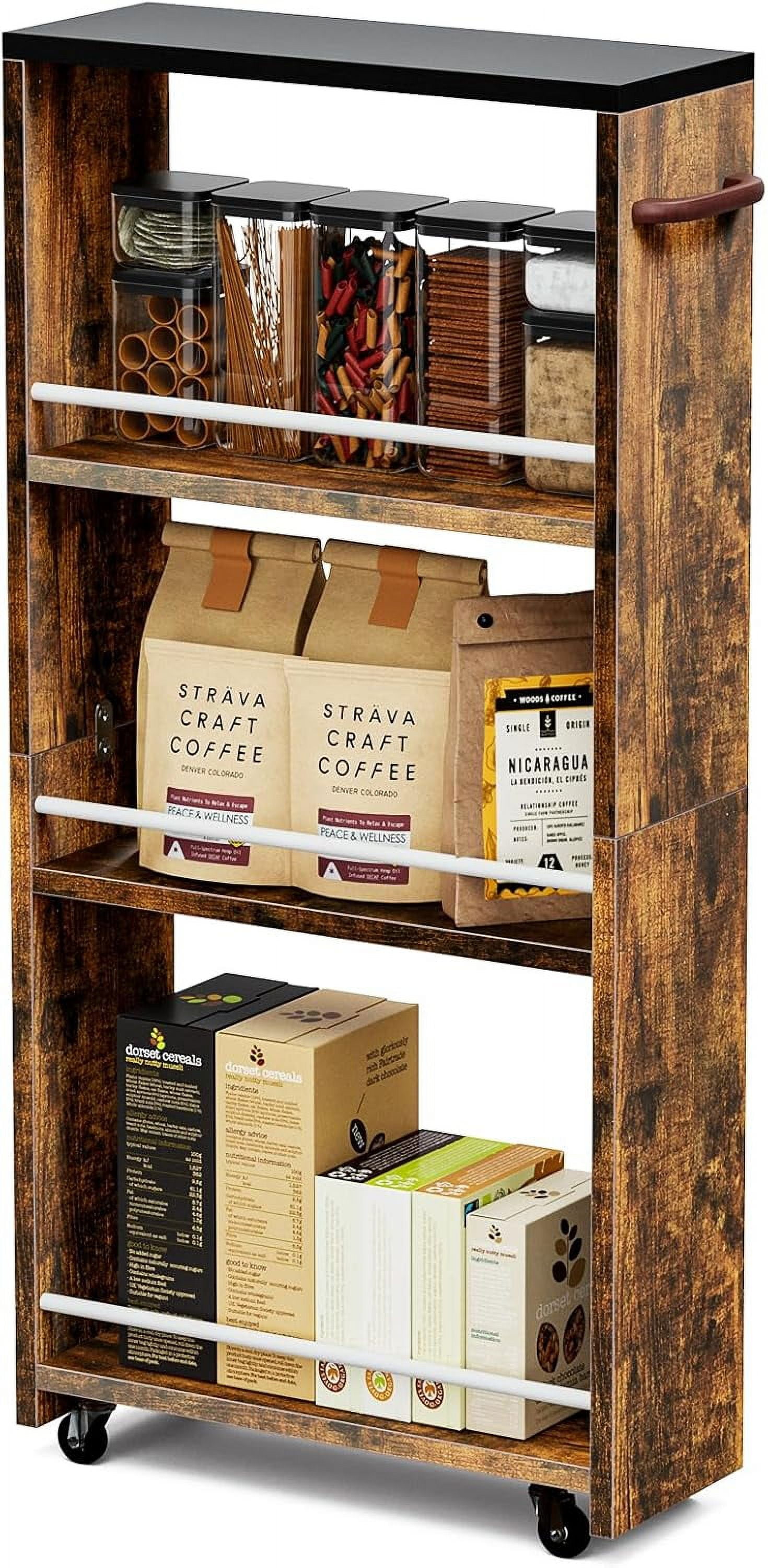 Slim Storage Cart 6'' Wide Narrow Storage for Small Spaces