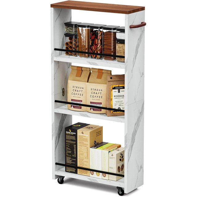 Slim Storage Cart 6'' Wide Narrow Storage for Small Spaces