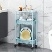 Slim Storage Cart,Rolling Storage Cart,Narrow Shelf,Bathroom Rack,Mobile Shelving Unit Organizer Kitchen, Rolling Utility Cart for Bathroom, Laundry Room