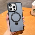 thumbnail image 1 of Slim Strong Magnetic Case for iPhone 14 Pro Max Case [10FT-Grade Drop Tested & Compatible with MagSafe] Translucent Frosted Anti-Fingerprint Anti Shockproof Protective Shell, Black, 1 of 9