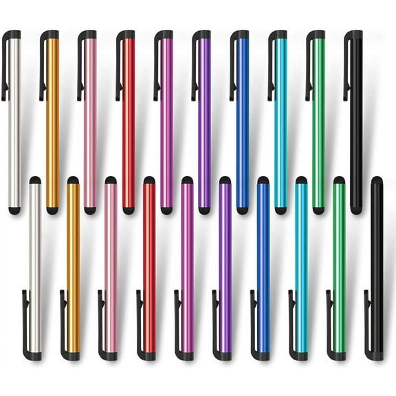 Slim Stylus Pen Set of 20 Pack, Universal Stylus Compatible with All Devices with Capacitive Touch Screen