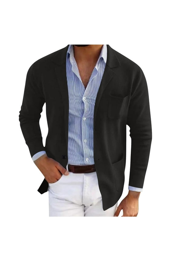 Slim Suits for Men Formal Casul Sport Coat Blazer One Buttons Lightweight Business Jackets