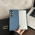 thumbnail image 1 of Slim and Thin Carbon Fiber Case for Samsung Galaxy Z Fold 6, Compatible with MagSafe, Aramid Fiber Lightweight Anti-Scratch Cover with Magnetic for Men & Women, Built-In Screen Protector, Blue, 1 of 8