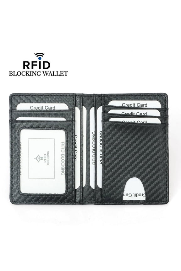 Slim Thin Genuine Leather Credit Card Id Mini Wallet Holder Bifold Driver's License Safe