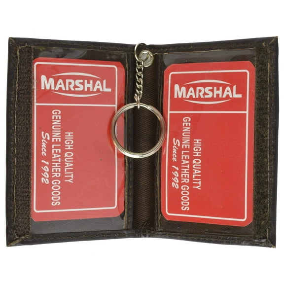 Slim Thin Lamb Leather Credit Card ID Mini Wallet Bifold Driver's License Safe with Key 515 (C)