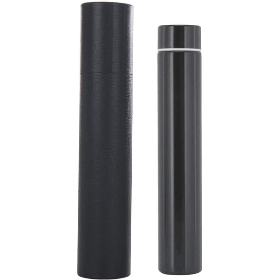 Slim Thin Stainless Steel Vacuum Insulated Water Bottle Leak Proof Travel Cup Drink Bottle 8.8OZ Black