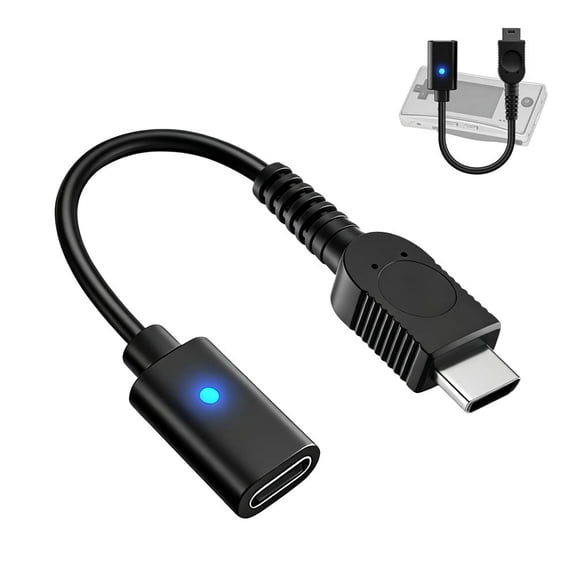 Slim Tip to USB C Cable Square Female Input to Type C Male Power Charging Cable with PD Automatic Identification Chip for Phones - Tablets - Laptops - 10cm