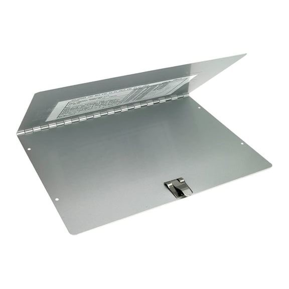 Slim Trailer Document Holder - 12.2" x 8.75" - J. J. Keller & Associates - Aluminum Folder for Registration Document Protection with Low-Profile Spring Clip Snap Fastener