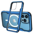 thumbnail image 1 of Slim Transparent Case for iPhone 15 Pro Max Magnetic Cover Compatible with MagSafe, Military Grade Protection Shockproof Anti-Scratch Crystal Clear Phone Case for iPhone 15 Pro Max, Blue, 1 of 9