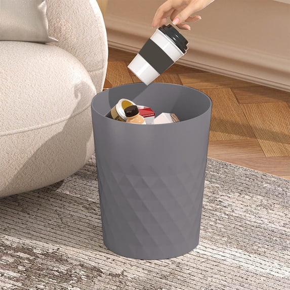 Slim Trash Can Waste Basket, Plastic Garbage Bin Open Top Design Space Saving Waste Container For Kitchen Bathroom Office Bedroom Living Room Narrow Space Easy Clean Home Organizer