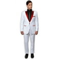 thumbnail image 1 of Slim Tux White with Red Lapel, 1 of 1
