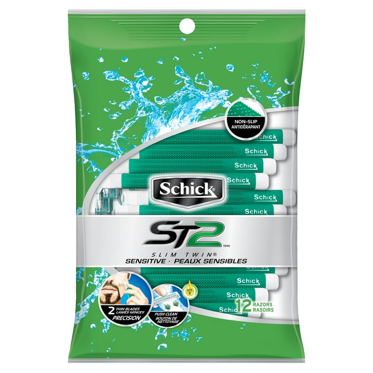 Schick Slim Twin ST2 Sensitive Men's Lubricating Strip Shavers