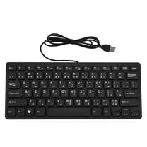 Slim USB Multimedia Wired Keyboard 78 Keys. Arabic Keyboard For Laptop And Computer