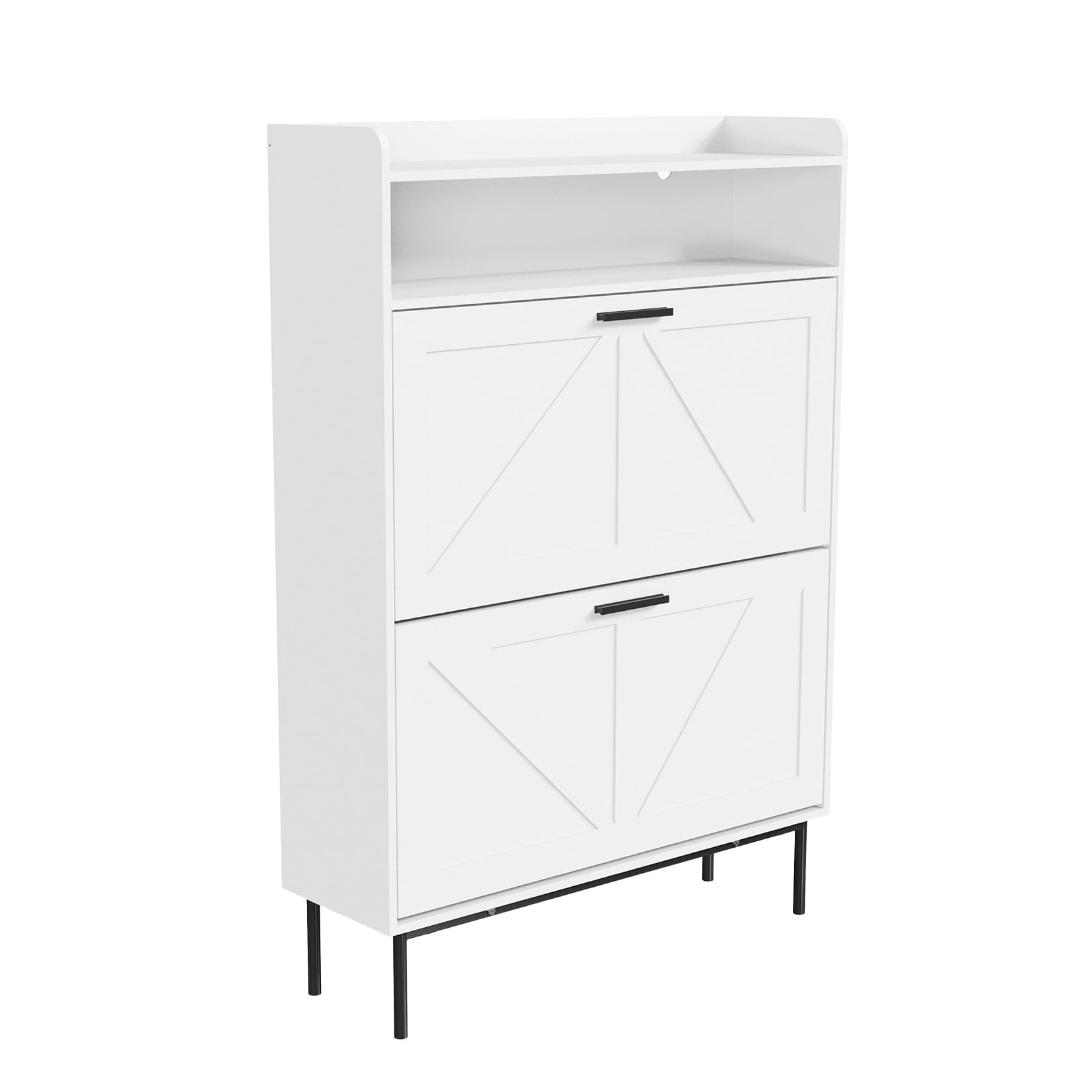 Slim Vertical Shoe Cabinet, Space-Saving Narrow Storage Rack for ...