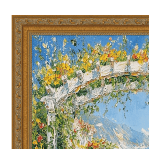 Slim Vintage Antique Gold Beaded Picture Frame 30x40 frame