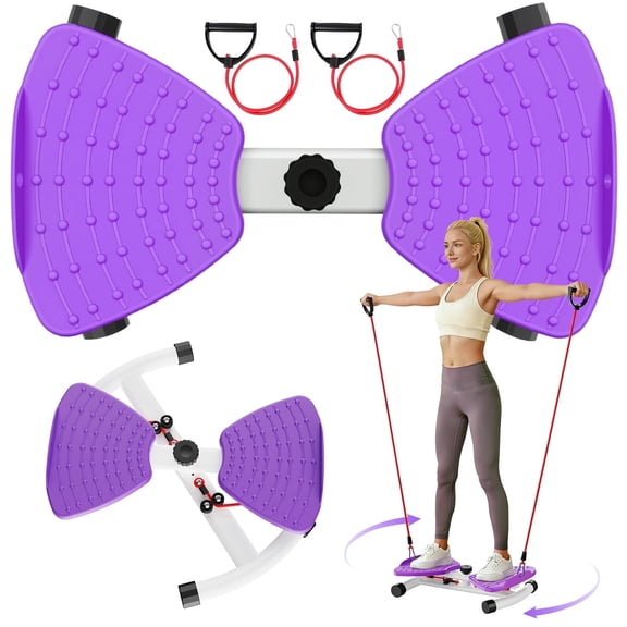 Slim Waist Twister, Waist Twister Machine, Core Workout Board for Women, Home Gym Equipment for Hourglass Figure & Love Handle Reduction, Purple