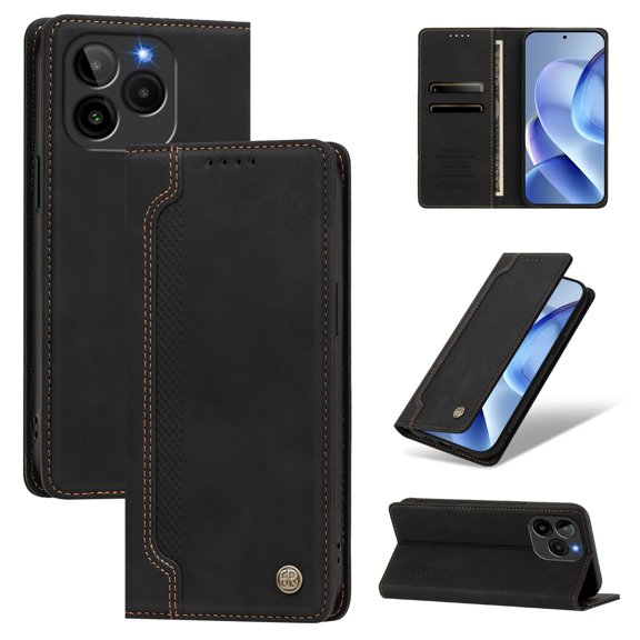 Slim Wallet Case for BLU Bold K10 Magnet & Drop Proof Black