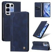 Slim Wallet Case for Infinix Note 50x 5G Magnet & Drop Proof Dark Blue