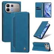 Slim Wallet Case for Infinix Note 60 5G Magnet & Drop Proof Light Blue