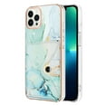 thumbnail image 1 of Slim Wallet Design for iPhone 11 Pro Max Case with Card Holder, Marble Pattern Back Flip Case PU Leather Kickstand Card Slots Magnetic Clasp Shockproof Anti-fall for iPhone 11 Pro Max, Green, 1 of 5