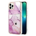 thumbnail image 1 of Slim Wallet Design for iPhone 11 Pro Max Case with Card Holder, Marble Pattern Back Flip Case PU Leather Kickstand Card Slots Magnetic Clasp Shockproof Anti-fall for iPhone 11 Pro Max, Darkpurple, 1 of 5