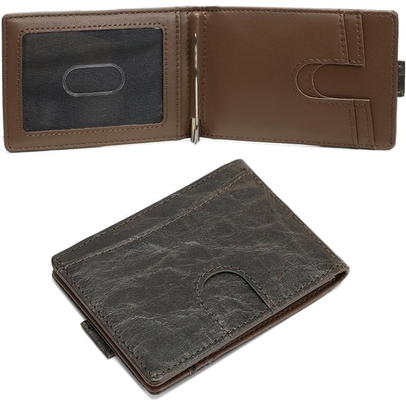 Slim Wallet For Men,RFID Credit Card Holder Wallet With  Clip, Minimalist Bifold Front Pocket Wallet
