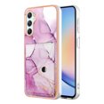 thumbnail image 1 of Slim Wallet for Samsung Galaxy A25 5G Case with Card Holder, Marble Pattern Back Flip Case PU Leather Kickstand Card Slots Magnetic Clasp Shockproof Anti-fall for A25 5G, Darkpurple, 1 of 5