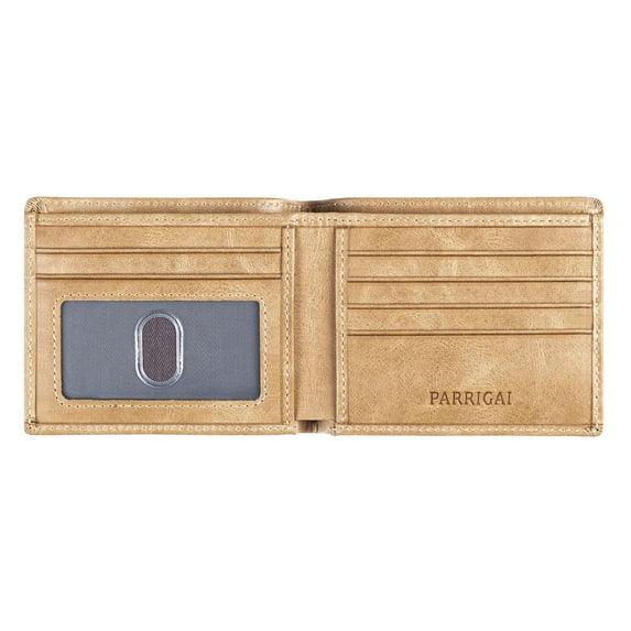 Slim Wallet for Men RFID-Blocking Front Pocket Bifold Mens Wallet Genuine Calfskin Leather, Gifts for Men