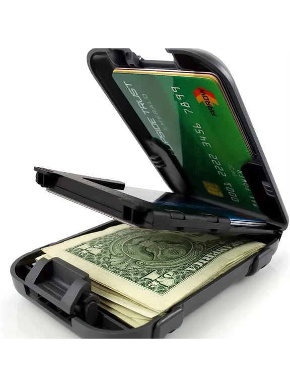 Slim Wallet for Men Removable Money Metal Wallet With Money Clip For Men Crush Resistant