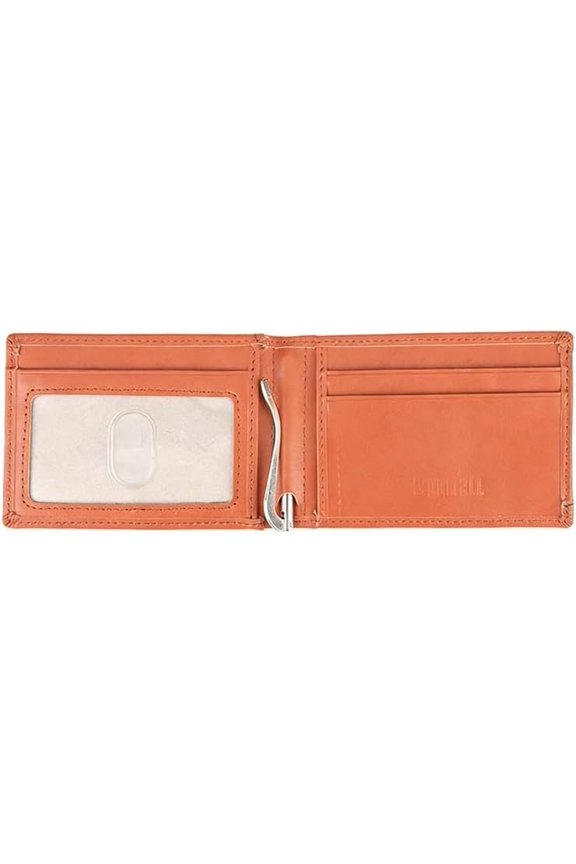 Slim Wallet with  Clip RFID Blocking Minimalist Bifold Wallet for Men  Front Pocket Card Holder  Box (Orange)