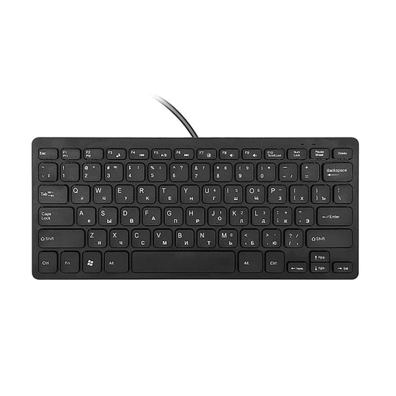 Slim Wired USB Multimedia Keyboard with 78 Keys for Efficient Laptop and Desktop Computing