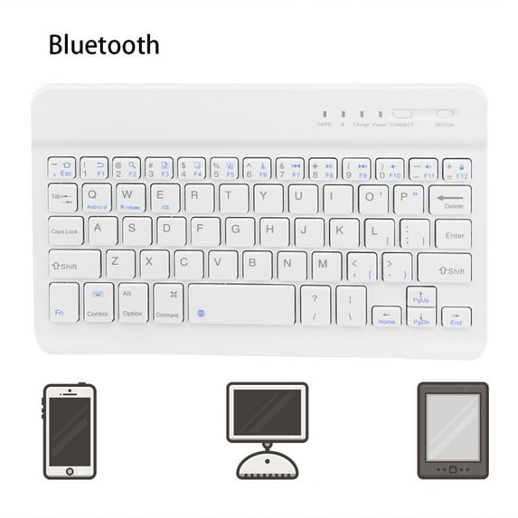 Slim Wireless Bluetooth Keyboard, Ultra-Thin Portable Bluetooth Keyboard for Android Phone Tablet PC, Compact 78-Key UK Layout Keyboard for Laptop Desktop Office Travel
