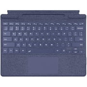 Slim Wireless Bluetooth Type Cover Keyboard with Backlight, Touchpad and Pencil Holder for Surface Pro X, 8, 9, 10, 11, 12th Business Edition,Blue