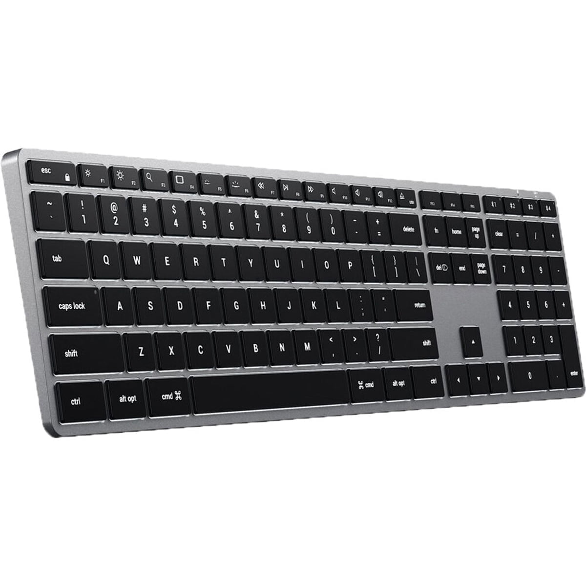 Satechi Slim X3 Bluetooth Backlit Keyboard for Mac, Illuminated Keys & Multi-Device Sync, for MacBook Air/Pro M5/M4, iPad Air/Pro M5/M4/M3, iPad mini, Mac mini, iMac - Space Gray