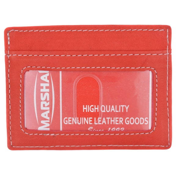 Slim and Sleek Genuine Leather Credit Card Holder with ID Window 270 CF