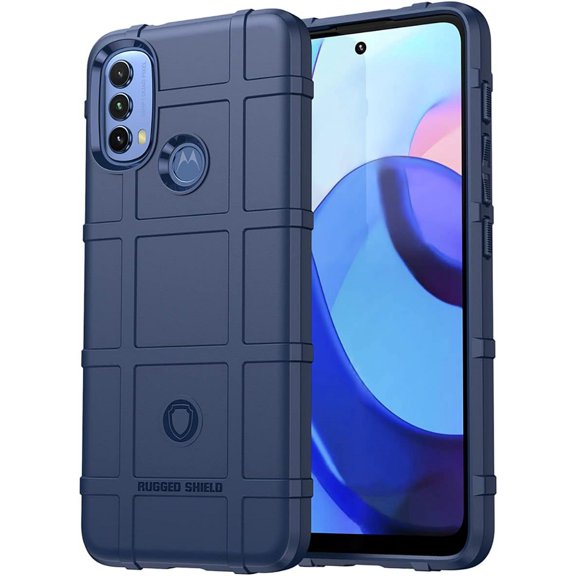 Slim fit Case for Motorola E20, Case for Moto E30, Case for Moto E40, Rugged Shield Durable Case with Military Grade Shockproof and Camera Lens Protect Shell for Moto E20/E30/E40, HD Blue