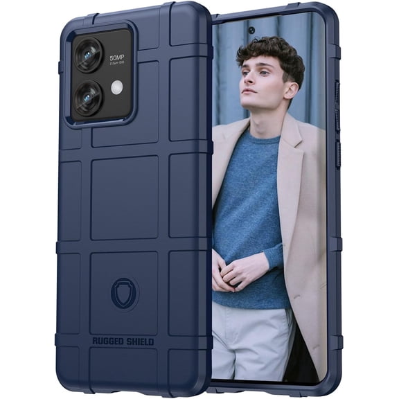 Slim fit Case for Motorola Edge 40 Neo, [Rugged Shield Series] Military Grade Shockproof [Drop-Tested] and Camera Lens Protection Function Phone Cover for Motorola Edge 40 Neo HD-Blue