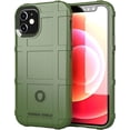 thumbnail image 1 of Slim fit Phone Case for iPhone 12, Case for iPhone 12 Pro, Rugged Shield Durable Case, Military Grade Shockproof and Camera Lens Protection for iPhone 12/12 Pro, HD Green, 1 of 8