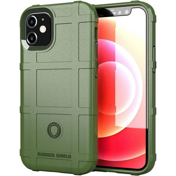 Slim fit Phone Case for iPhone 12, Case for iPhone 12 Pro, Rugged Shield Durable Case, Military Grade Shockproof and Camera Lens Protection for iPhone 12/12 Pro, HD Green