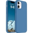 thumbnail image 1 of Slim iPhone 12 Mini Phone Case, [Camera & Screen Protection] Durable Liquid Silicone Rubber Full Body Military Shockproof Protective Case for iPhone 12 Mini 5.4 lnch, Azure Blue, 1 of 15