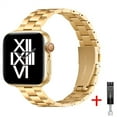 thumbnail image 1 of Slim strap for Apple Watch Band 44mm 40mm 45mm 41mm 38mm 42mm Women Ultra-thin Metal wristband bracelet for Apple watch series 5 4 3 SE 6 7 2 1, 1 of 9