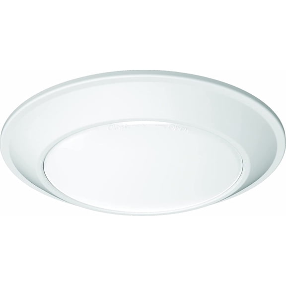 SlimBasics 6 Inch LED Ceiling Light, LED Surface Mount Downlight for Shower Light or Closet Lighting, 3000K Neutral White, Tapered Trim, Wet Rated, Matte White (JSBT 6IN 30K 90CRI MW WL M6)