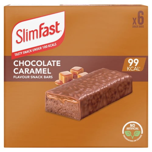 SlimFast Chocolate Caramel Treat Bar Multipack 6 x 26g, British Import (Pack of 3)