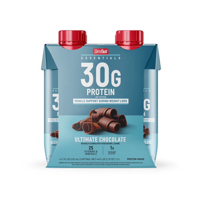 SLIM WEEK DRINK ダークモカ 20袋 SlimFast Essentials High Protein Shake, Ready to Drink Chocolate